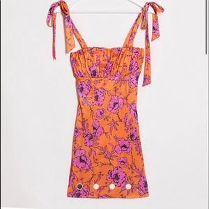 ASOS satin bodycon mini dress in floral print